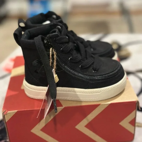 Billy Kids Black High-Top Sneakers - Picture 5 of 7